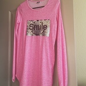 Cute Pink Smile Sweater
